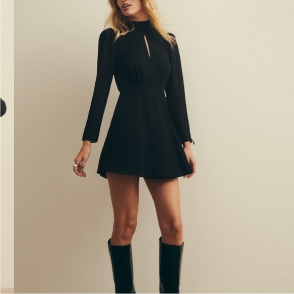 Reformation Ottessa Dress Black XS - Picture 3 of 7